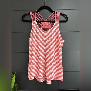 ALMOST FAMOUS Knit Strappy Tank Top Women’s Sz L EUC